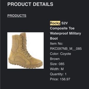 Brand new never worn - Rocky S2V Composite Toe waterproof boot 8.5